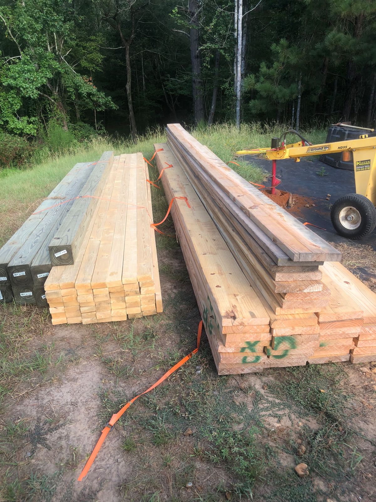 Lumber delivered and ready to frame