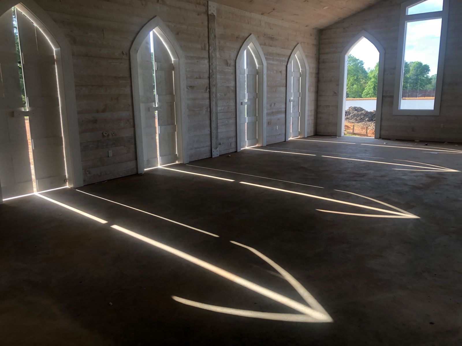 Chapel windows before finishing