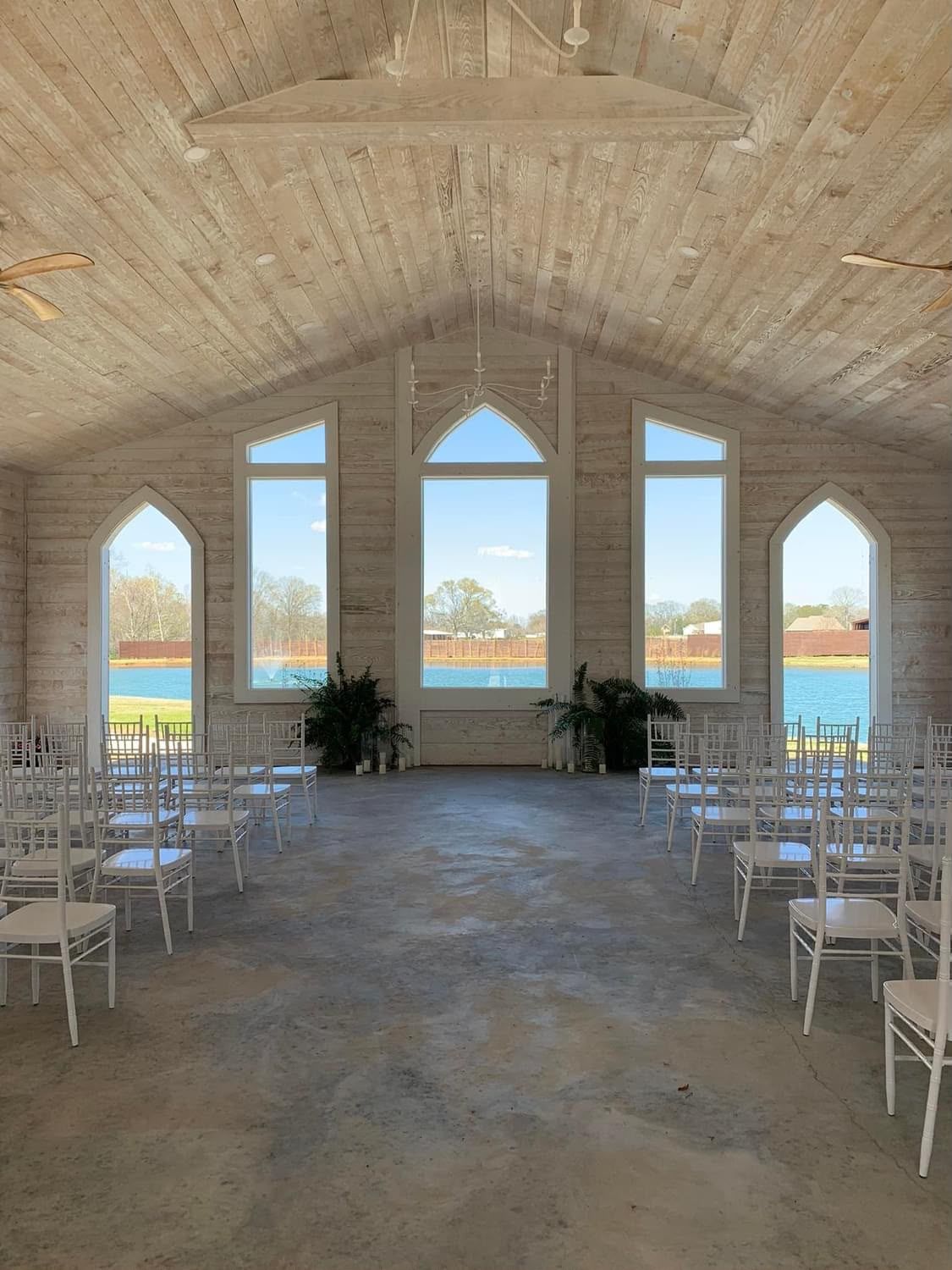 Chapel set for a ceremony
