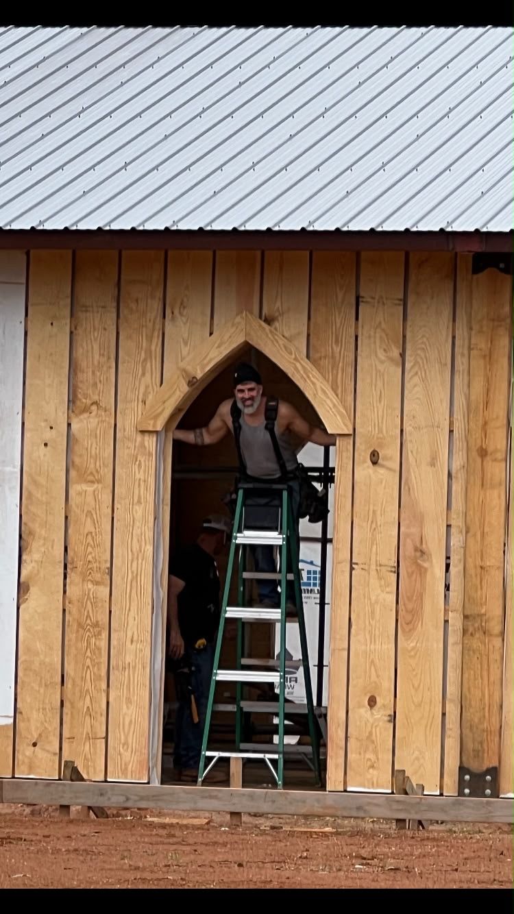 Board-and-batten chapel framing