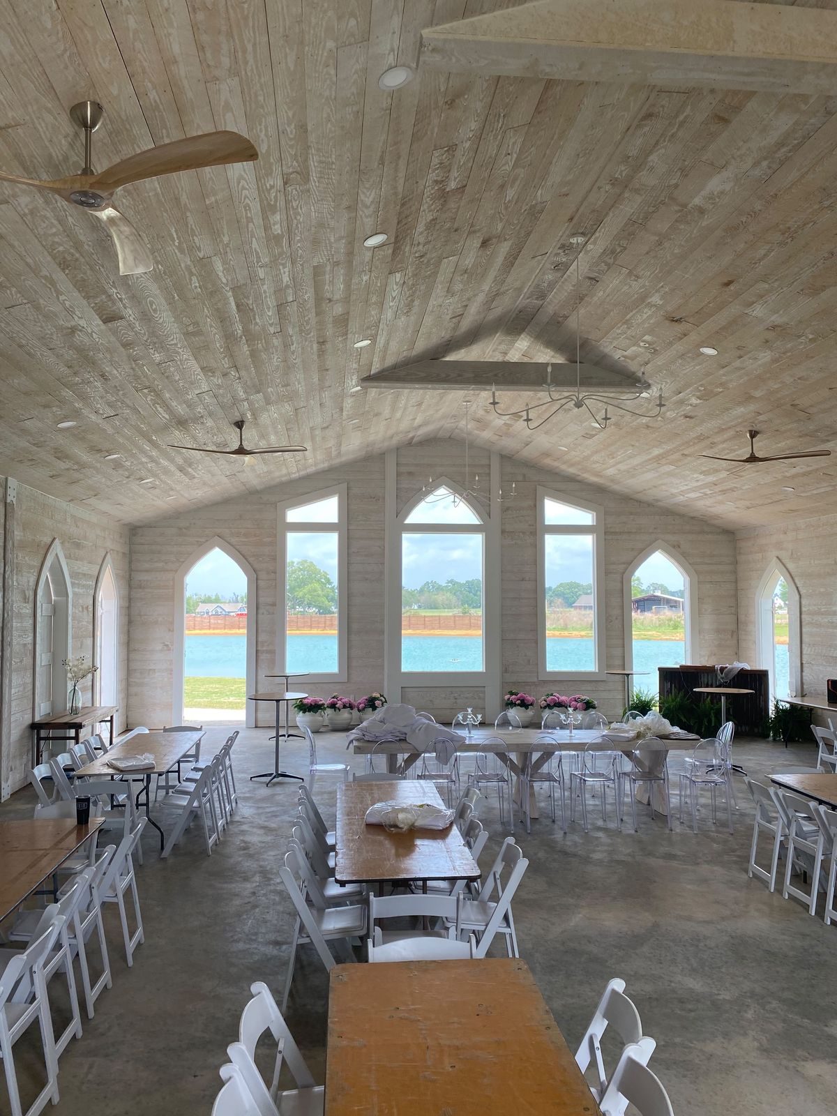 Chapel set for a reception