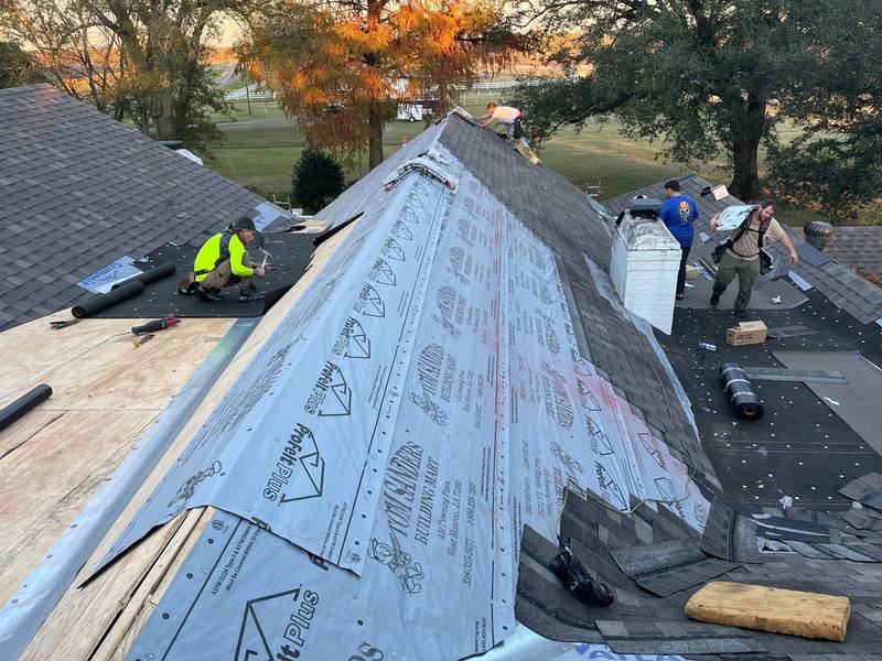 Tear-off and new underlayment going down