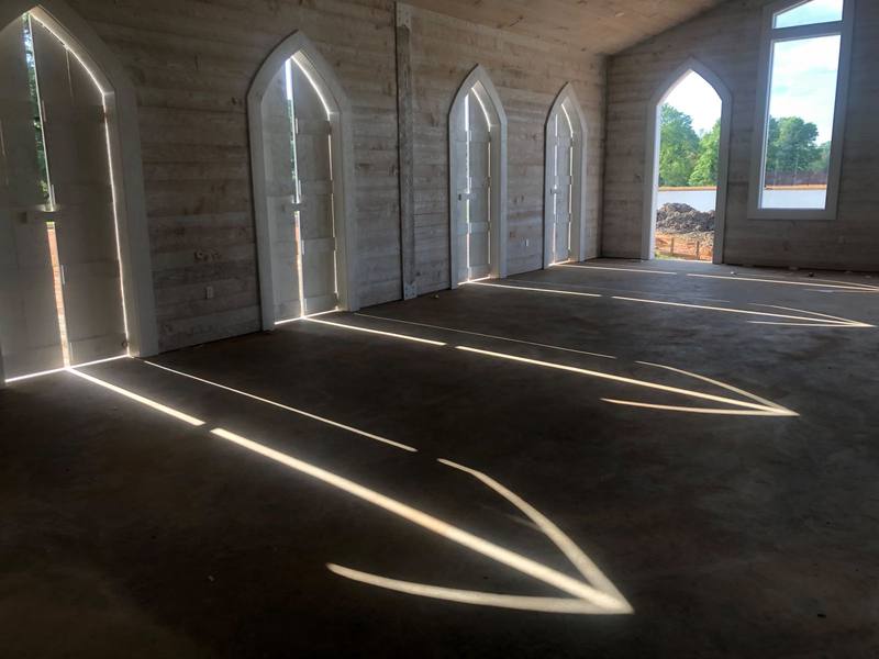 Chapel windows before finishing