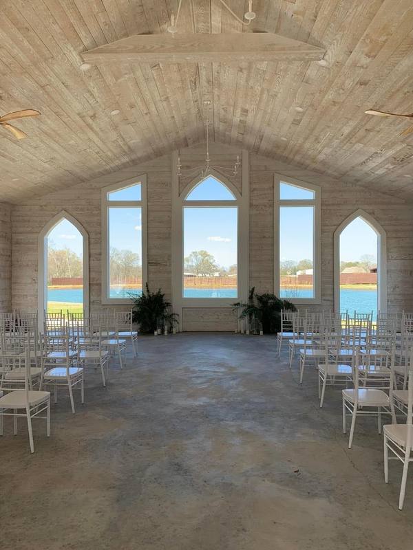 Chapel set for a ceremony
